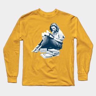 Sylvia Plath / Retro Duotone Fan Design Long Sleeve T-Shirt